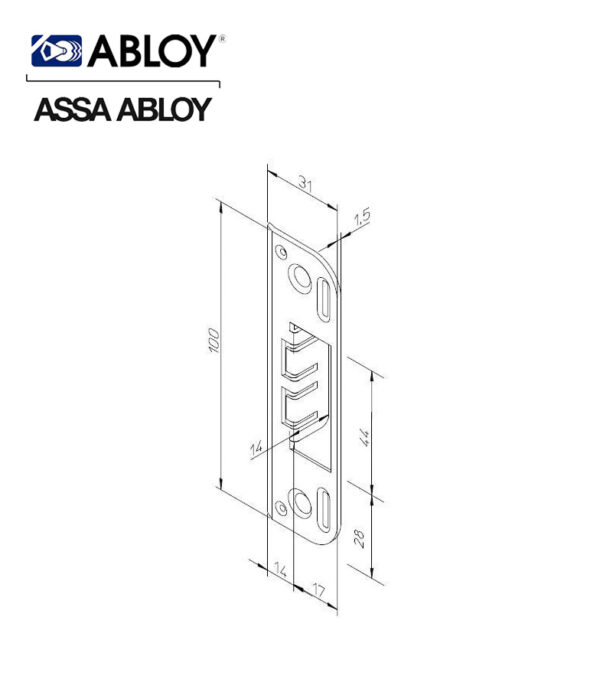 Abloy 0045 méret