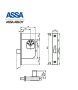 ASSA 8788 Bevésőzár-méret